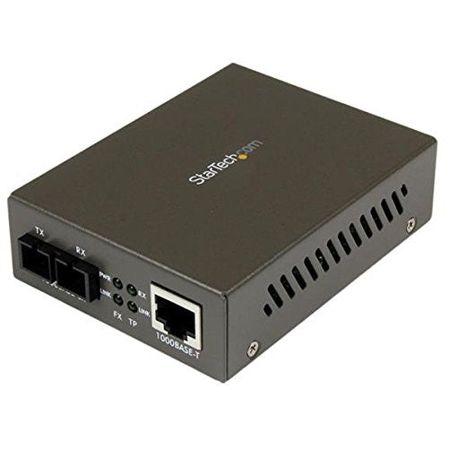 StarTech.com 1000 Mbps Gigabit Multi Mode Fiber Ethernet Media Converter SC 550m (MCMGBSC055)