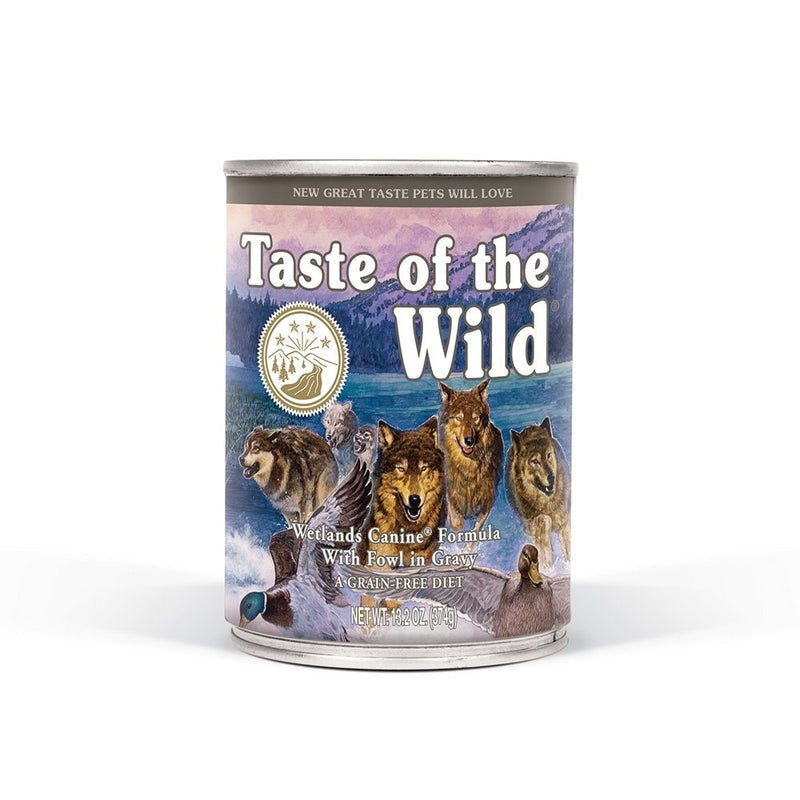 Taste of the Wild Wetlands Grain Free Natural Protein Real Meat Recipe Natural Wet Canned Dog Food, a Stew with Real Roasted Duck 13.2oz, Case of 12