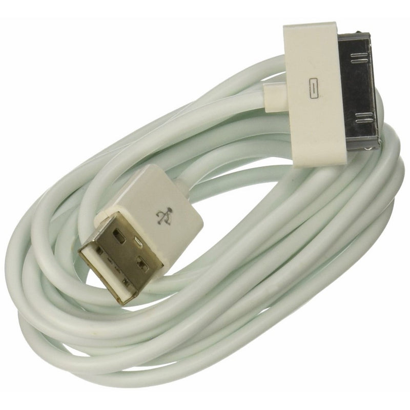 USB Data Sync Cable For iPod, iPhone 2G 3G 3GS, iPhone 4, iPod Touch 2nd 3rd 4th Generation iPod Nano 4th 5th 6th Gen All iPhone, iPod Models Compatible, White (6 Feet)