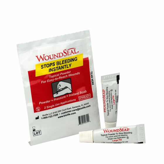 Pac-Kit by First Aid Only 90326 2 Piece WoundSeal Blood Clot Powder Pour Pack