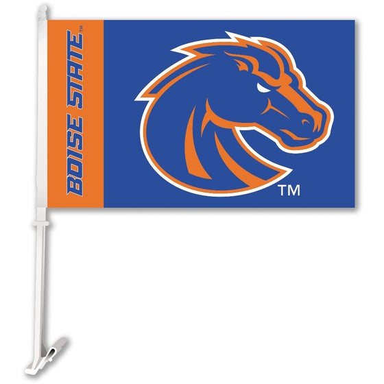 NCAA Boise State Broncos Car Flag with Free Wall Brackett