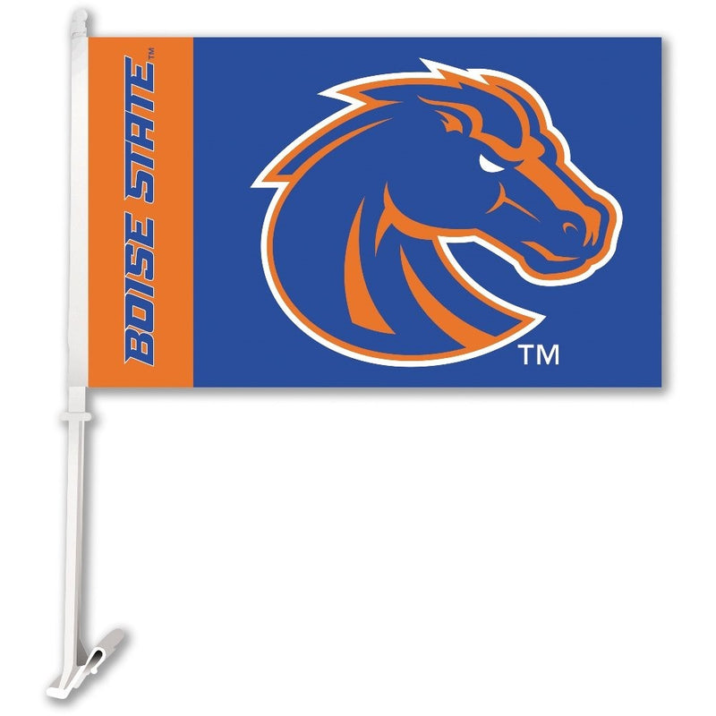 NCAA Boise State Broncos Car Flag with Free Wall Brackett