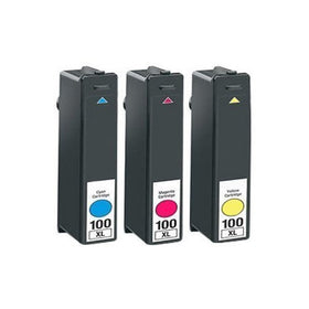 Compatible Ink Cartridge Replacement for Lexmark 100XL Ink S305 S605 S405 Pro901 Pro905 (1 Cyan 1 Magenta 1 Yellow) 3 color Pack