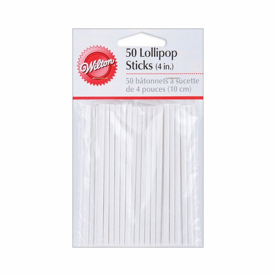 Wilton Lollipop Sticks 4" 50/Pkg-