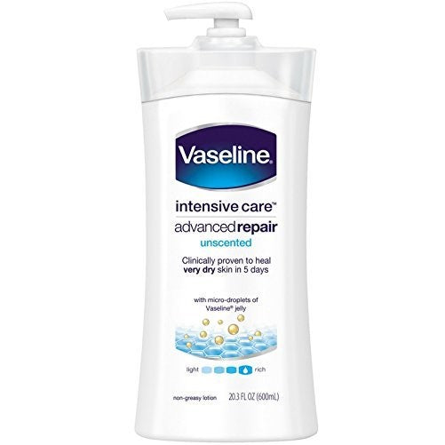 Vaseline Intensive Care Advanced Repair Unscented Healing Moisture Lotion, 20.3 oz