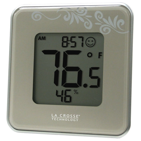 La Crosse Technology 302-604S Silver Indoor Digital Thermometer & Hygrometer Station with MIN/MAX records & Comfort level icon