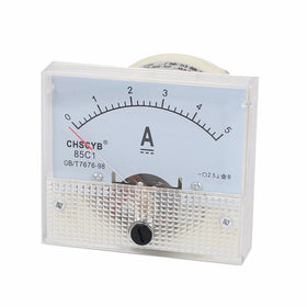 uxcell 85C1-A Analog Current Panel Meter DC 5A Ammeter Ampere Gauge Tester