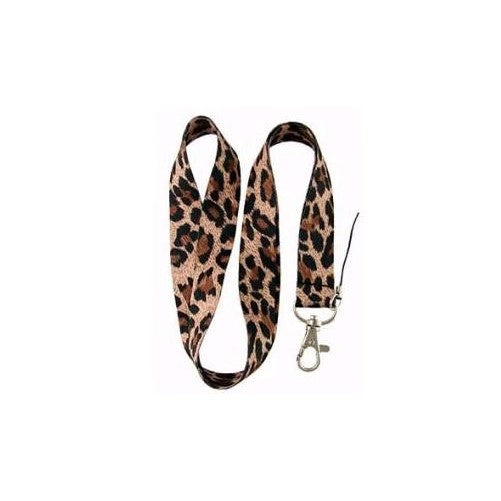 Leopard Brown Lanyard Keychain Holder