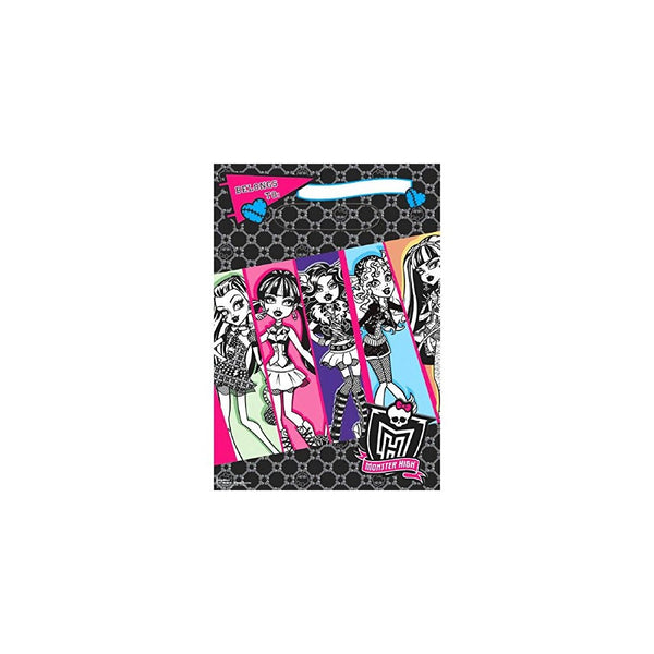 Freaky Fab Monster High Plastic Birthday Party Favour Loot Bags (1 Piece), Multi Color, 6 1/2" x 9".