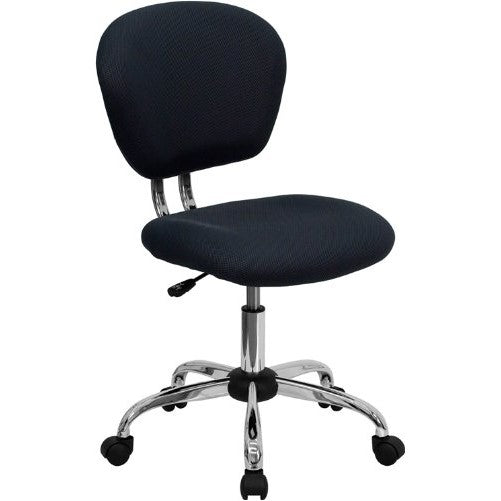 Flash Furniture Mid-Back Gray Mesh Swivel Task Chair with Chrome Base