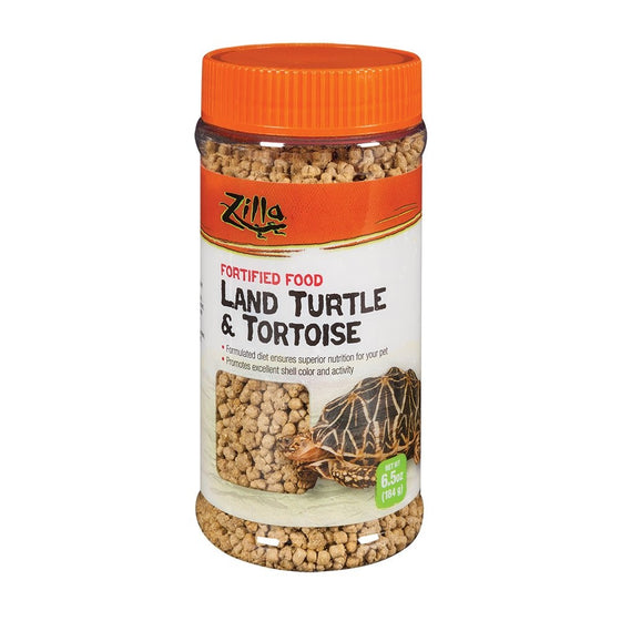 Zilla Reptile Food Land Turtle & Tortoise Fortified, 6.5-Ounce