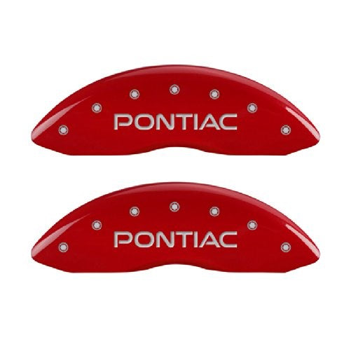 MGP Caliper Covers 18011SPG8RD Caliper Cover with Red Powder Coat Finish, (Set of 4)