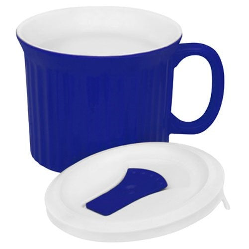 Corningware 1105119 20-Ounce Oven Safe Meal Mug with Vented Lid, Blueberry