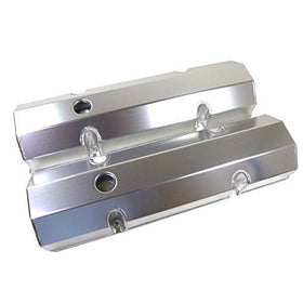 Racing Power Company R6145POL Tall Polished Fabricated Aluminum Valve Cover for Small Block Chevy