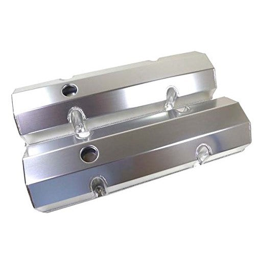 Racing Power Company R6145POL Tall Polished Fabricated Aluminum Valve Cover for Small Block Chevy