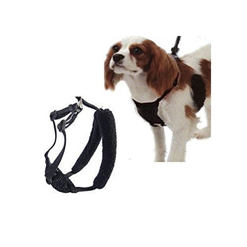 Medium Black Anti Pull Mesh Dog Harness Neck Sizes 10"-16"
