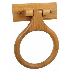 Design House 561191 Dalton Towel Ring, Honey Oak Finish