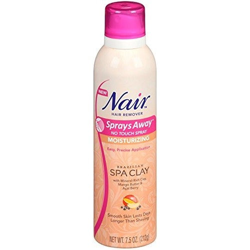 Nair Sprays Away, Brazilian Spa Clay, 7.5 Oz