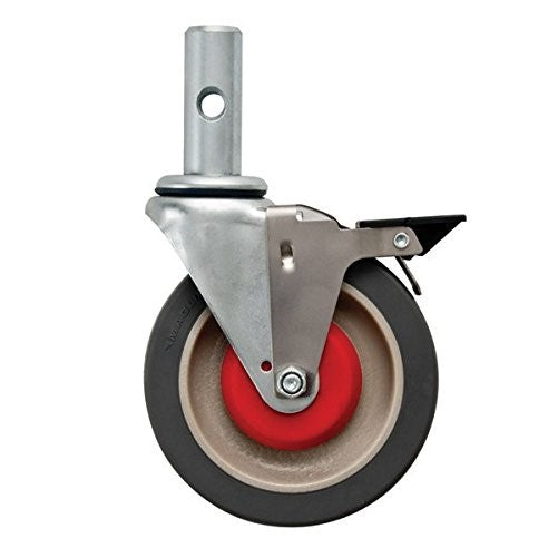 Magliner 131020B 5" x 1-1/4" Polyurethane Replacement Swivel Caster with Brake for Gemini Convertible Hand Trucks, 10" Length, 4" Height, 7" Width