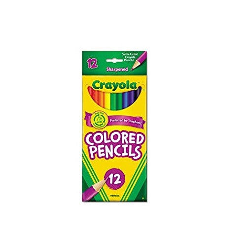 Crayola 68-4012 Colored Pencils, Long, 12-Count, Pack of 4, Assorted Colors