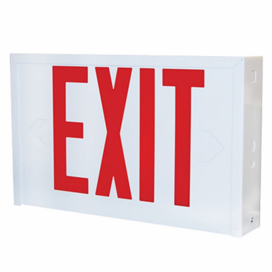 Lithonia Lighting LX W 3 R EL N Titan Steel White LED Emergency Exit Sign