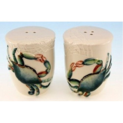 Beachcombers Blue Crab Design Salt & Pepper Shaker Set
