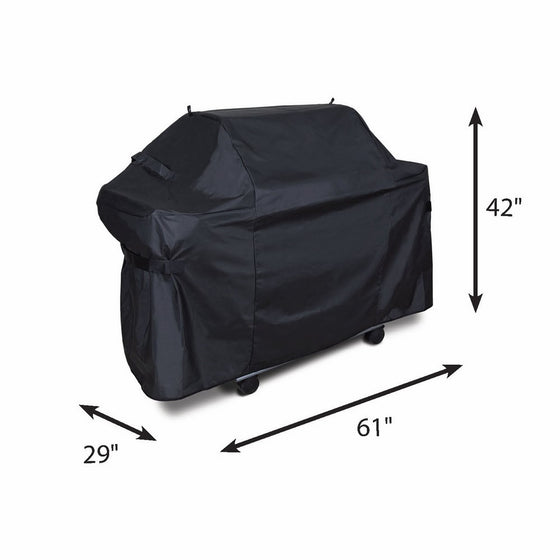 Grill Care 17553 61" Deluxe PVC / Polyester Grill Cover Compatible with Weber Genesis Grills