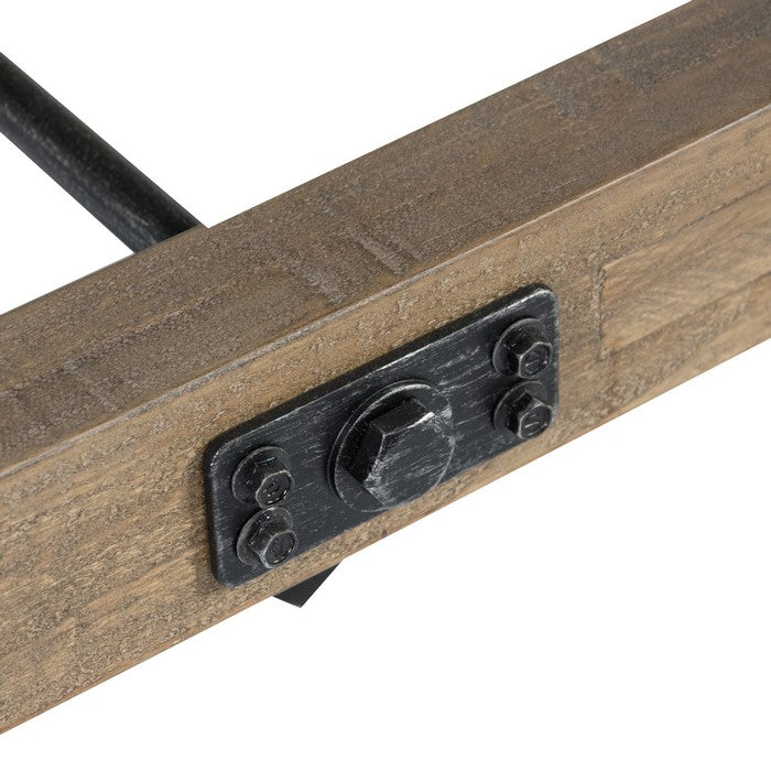 Handcrafted Reclaimed Wood Console Table with Grains, Weathered Gray