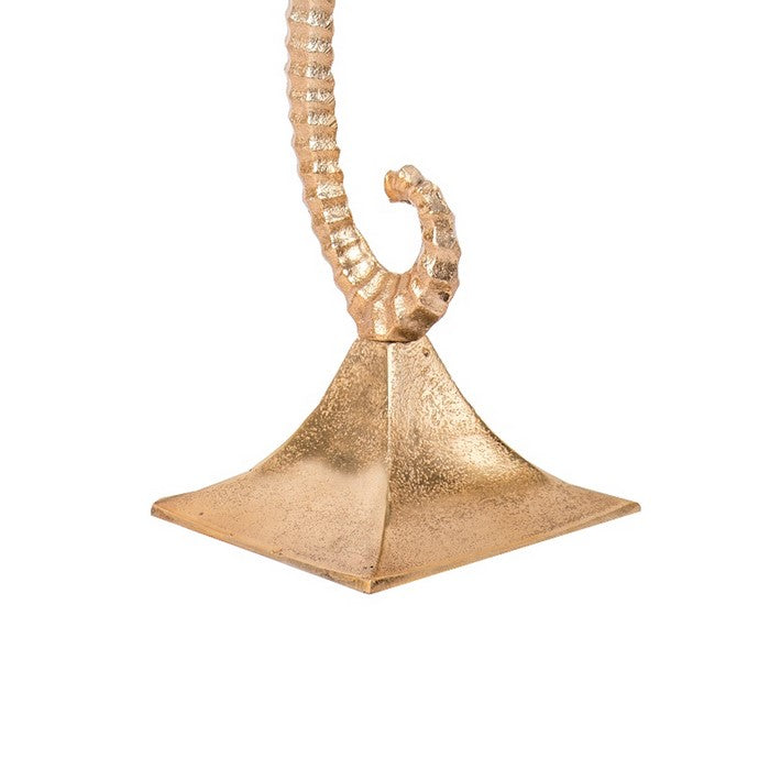 Aluminum Candle Holder with Sea Horse Structure, Large, Gold