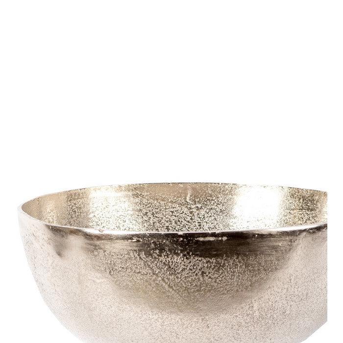 Coastal Aluminum Bowl with Sea Horse Structure, Medium, Silver