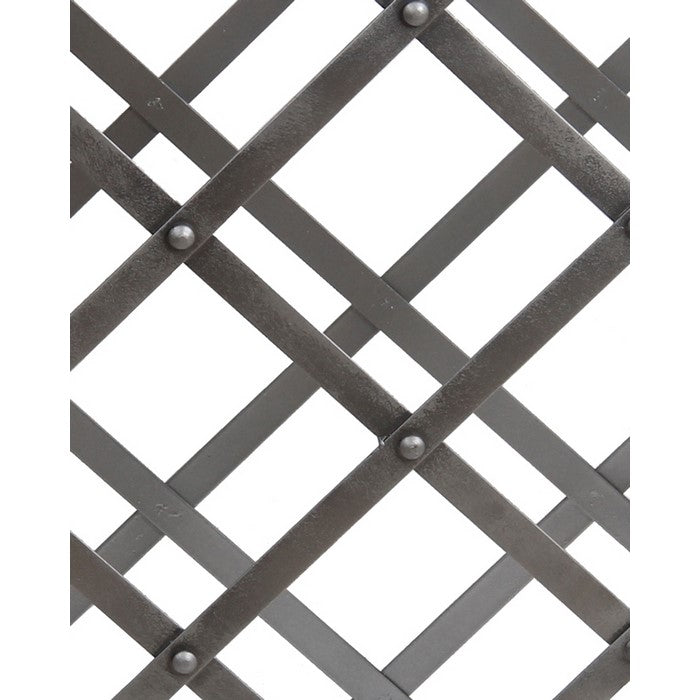 Transitional Style 9 Bottle Metal Wine Holder, Silver