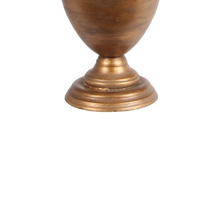 Traditional Decorative Metal Finial with Pointed Top, Large, Gold