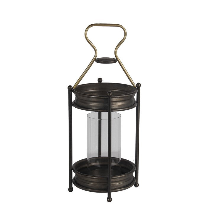 Transitional Metal Candle Holder with Ball Leg, Large, Espresso