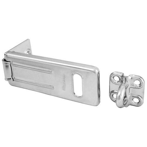 Master Lock Hasp, Zinc Plated Hasp with Hardened Steel Locking Eye, 3-1/2 in Long, 703D