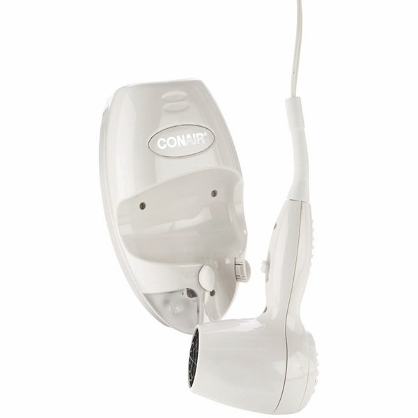 Conair Wallmount 1600 Watt Hair Dryer with LED Night Light; White