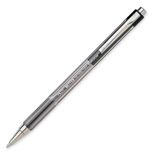 Pilot The Better Retractable Ballpoint Pens, Medium Point, Black Ink, Dozen Box (30005)