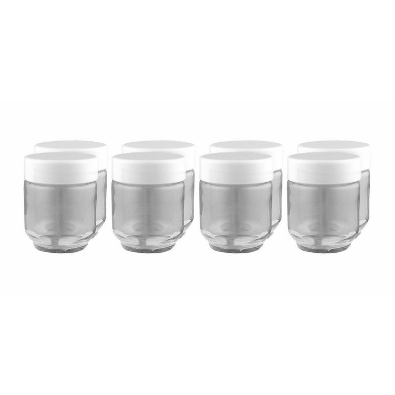 Euro Cuisine GY1920 Glass Jars for Yogurt Maker, Set of 8