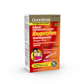 GoodSense Infants Concentrated Drops Ibuprofen Oral Suspension 50 mg per 1.25mL,Berry, 0.5fl.oz