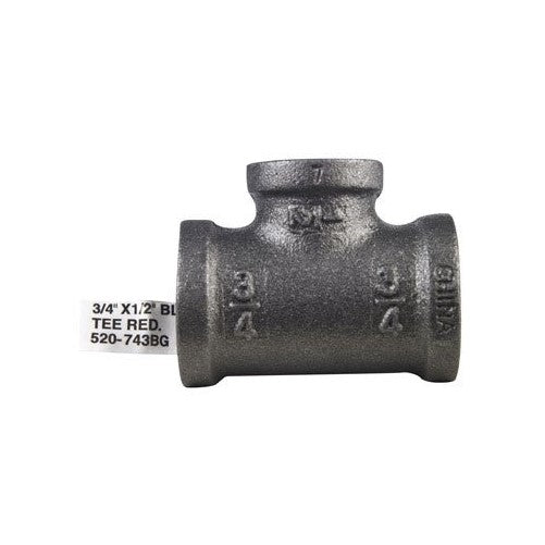 Southland 520-743HN 3/4" X 3/4" X 1/2" Black Reducing Tees