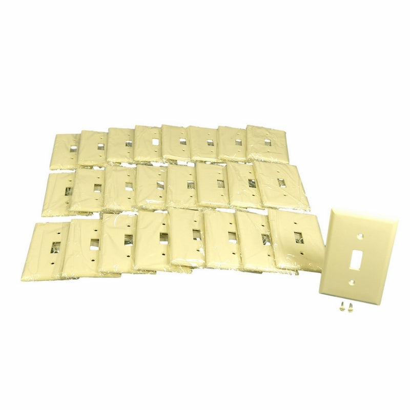 Cooper Wiring 2134A-BOX 1 Gang Toggle Standard Wall Plate, Almond