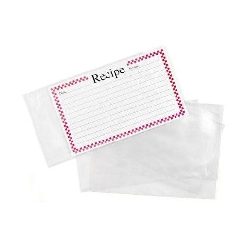 BigKitchen - Clear Vinyl 4 x 6 Inch Recipe Card Covers, Set of 48