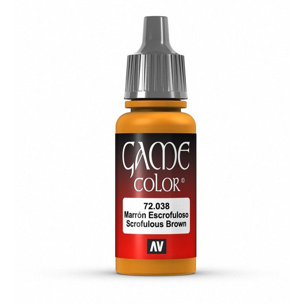 Vallejo Game Color Scrofulous Brown Paint, 17ml