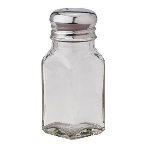 HIC Harold Import Co. 7004-HIC Glass, Square, 2.5 oz Classic Diner Style Salt And Pepper Shaker Home Decor Products