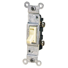 Leviton 1451-ICP 15-Amp, 120-Volt, Toggle Framed Single-Pole AC Quiet Switch, Residential Grade, Non-Grounding, Ivory