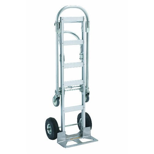 Wesco 220001 Spartan Economy Aluminum 2 in 1 Sr. Truck, Pneumatic Wheels, 1000-lb. Load Capacity, 22" Width x 61-1/2" Height x 19" Depth