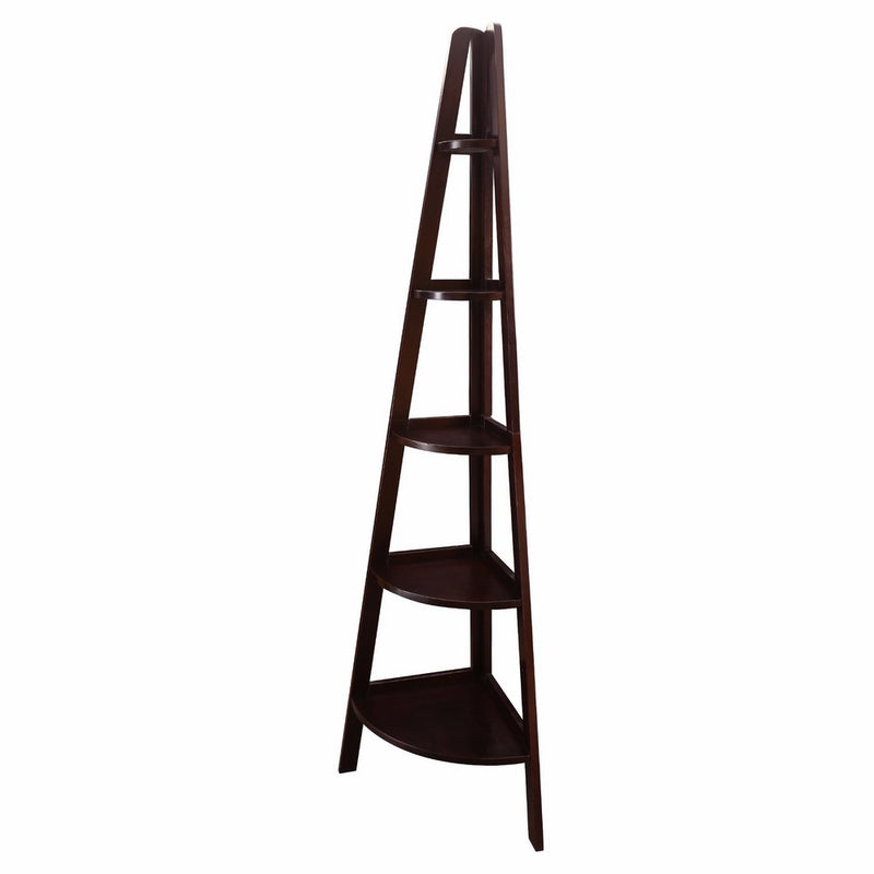 Casual Home 5-Shelf Corner Ladder Bookcase