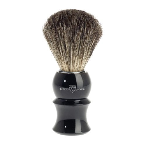 Edwin Jagger Imitation Ebony Pure Badger Hair Shaving Brush, Medium