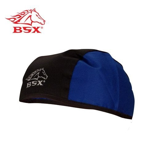 Black Stallion BSX BC5B-BLU Black/Blue Cotton Beanie