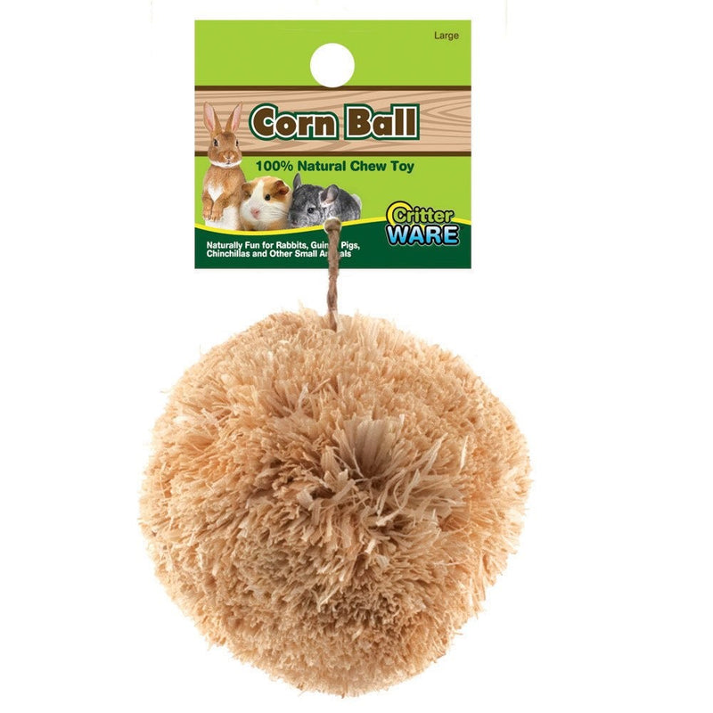 Ware Manufacturing Natural Corn Leaf Ball Toy for Small Pets, Large
