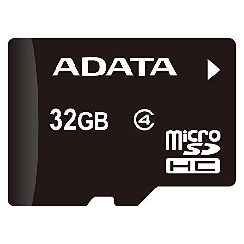 ADATA AUSDH32GCL4-RA1 MicroSDHC 32GB Class 4 SD Adapter, Black